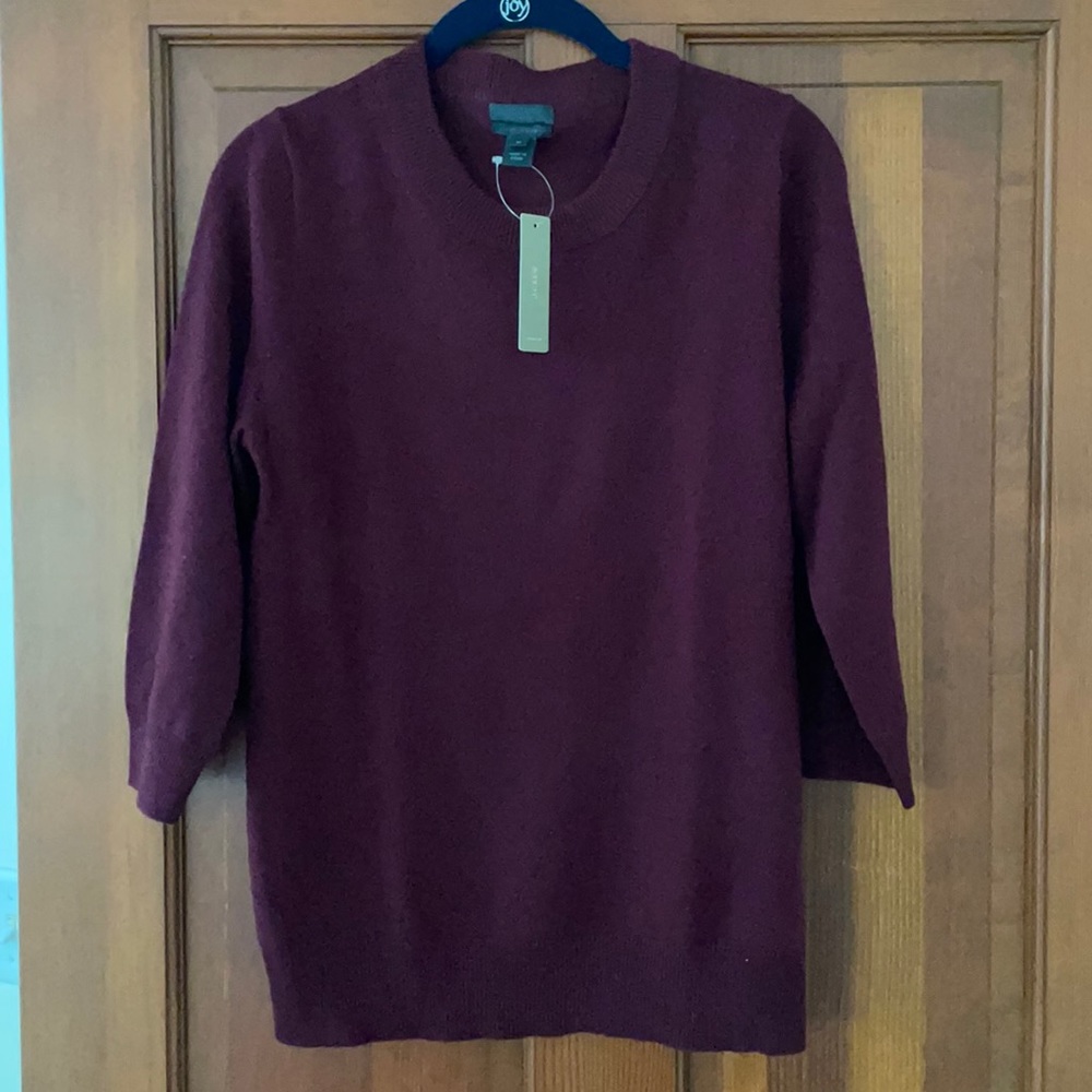Italian cashmere tippi sweater in wine